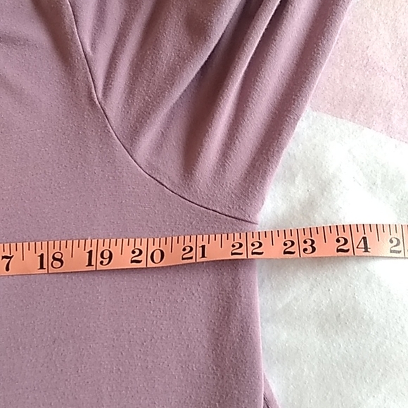3/4 Sleeve Tunic with an Asymmetrical Hemline, Soft Pink, Size 1X - Picture 4 of 6